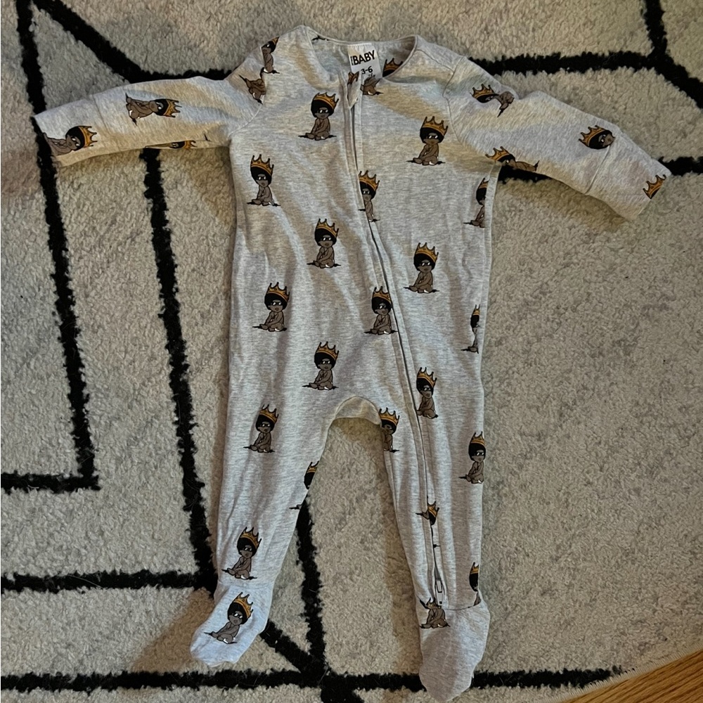 Biggie Smalls Baby Footie Pajamas 3-6 Months